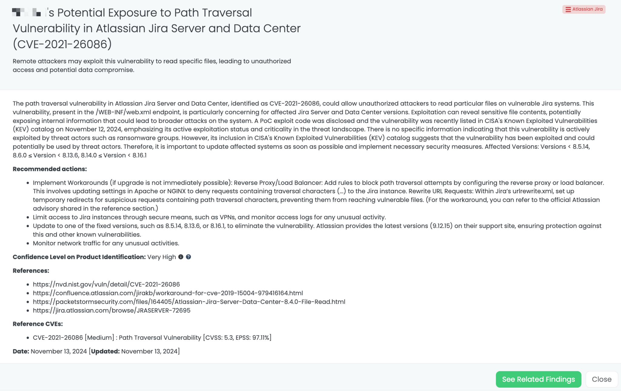Black Kite’s Atlassian Jira FocusTagTM details critical insights on the event for TPRM professionals.