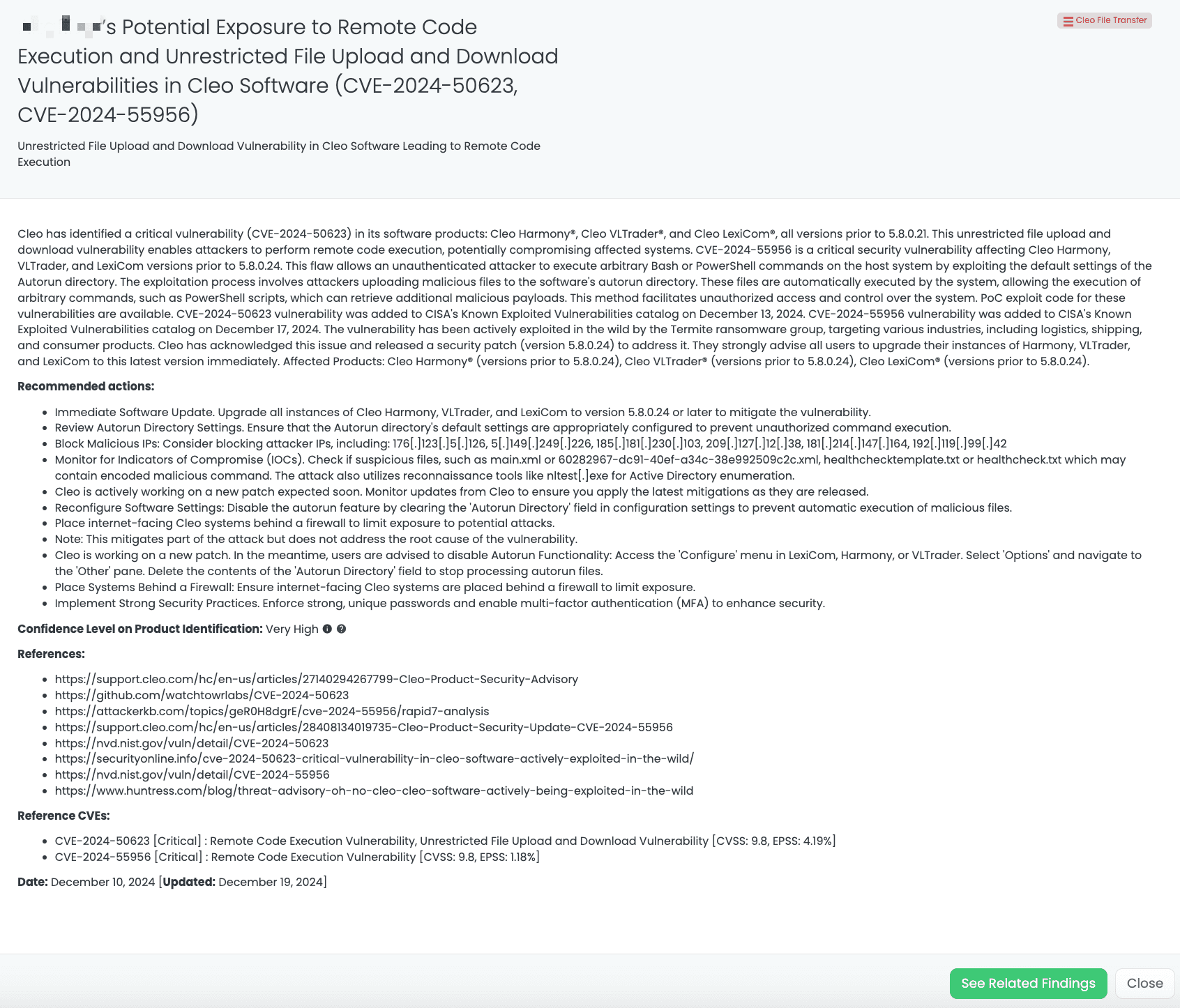 Black Kite’s Cleo File Transfer FocusTagTM details critical insights on the event for TPRM professionals.