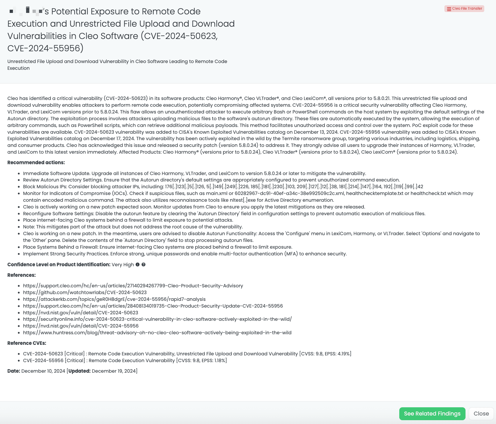 Black Kite’s Cleo File Transfer FocusTagTM details critical insights on the event for TPRM professionals.