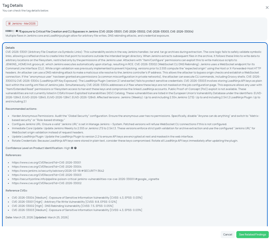 Black Kite’s Jenkins - Mar2026 FocusTag® details critical insights on the event for TPRM professionals.