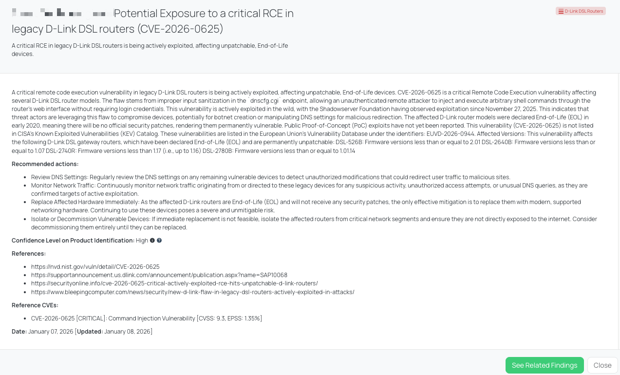 Black Kite’s D-Link DSL Routers FocusTag® details critical insights on the event for TPRM professionals.