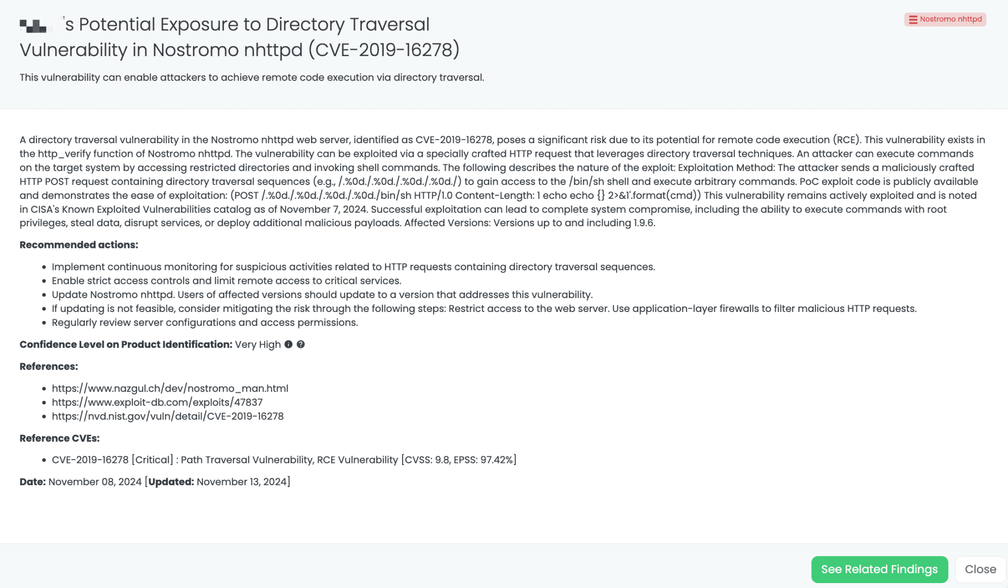 Black Kite’s Nostromo nhttpd FocusTagTM details critical insights on the event for TPRM professionals.