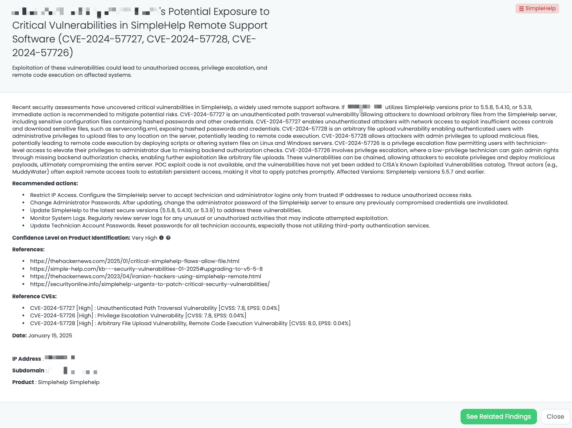 Black Kite’s SimpleHelp FocusTagTM details critical insights on the event for TPRM professionals.