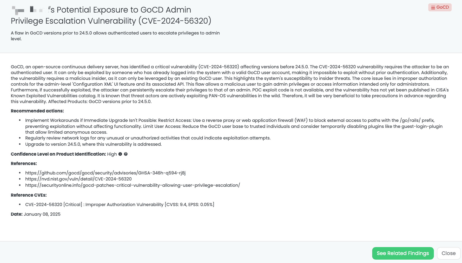 Black Kite’s GoCD FocusTagTM details critical insights on the event for TPRM professionals.