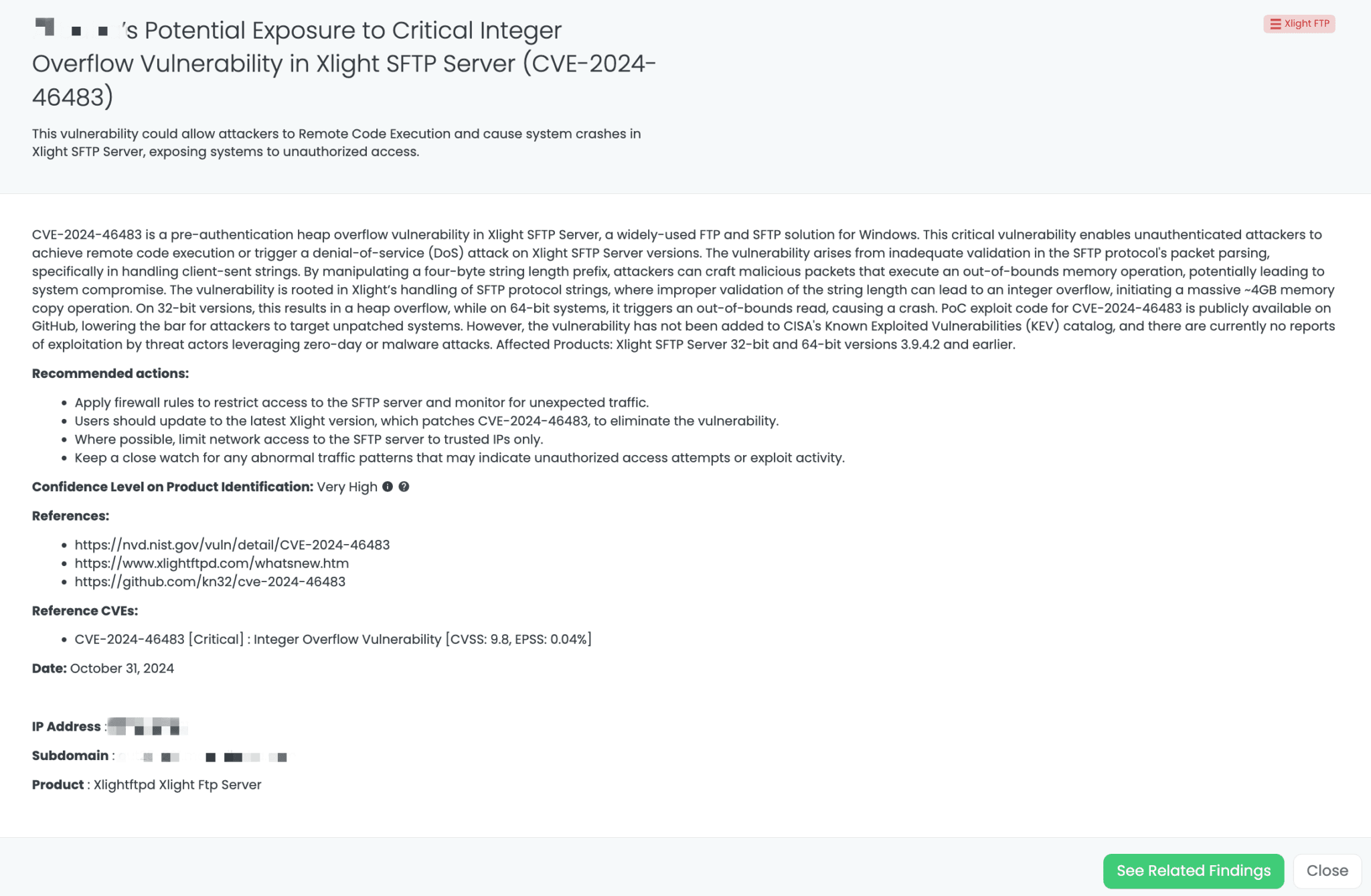 Black Kite’s Xlight FTP FocusTagTM details critical insights on the event for TPRM professionals.
