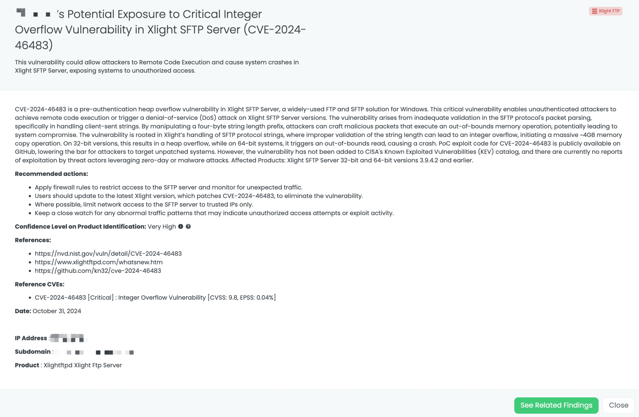 Black Kite’s Xlight FTP FocusTagTM details critical insights on the event for TPRM professionals.