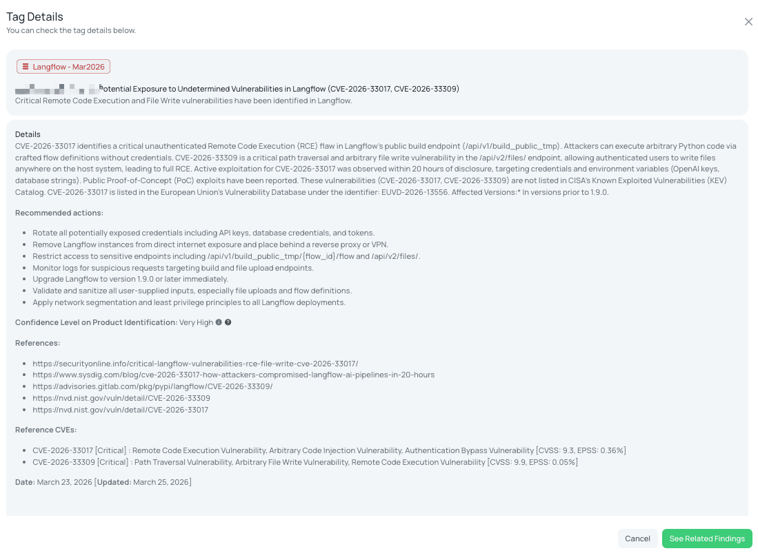 Black Kite's Langflow - Mar2026 FocusTag® details critical insights on the event for TPRM professionals.