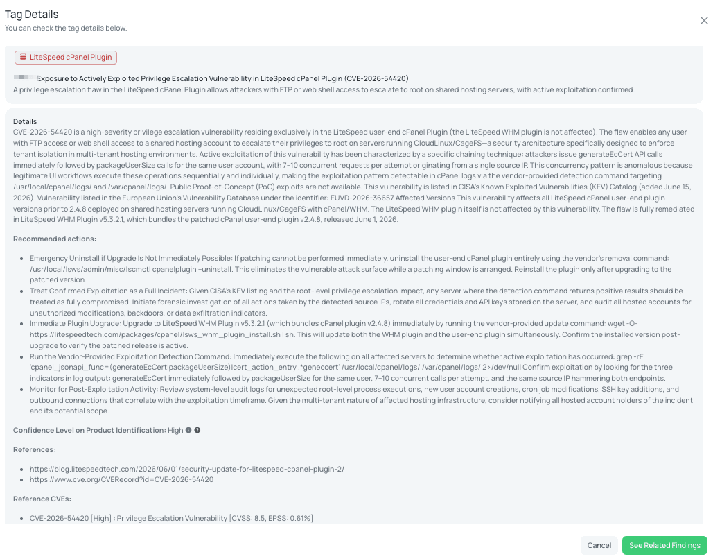 Black Kite's LiteSpeed cPanel Plugin FocusTag® details critical insights on the event for TPRM professionals.