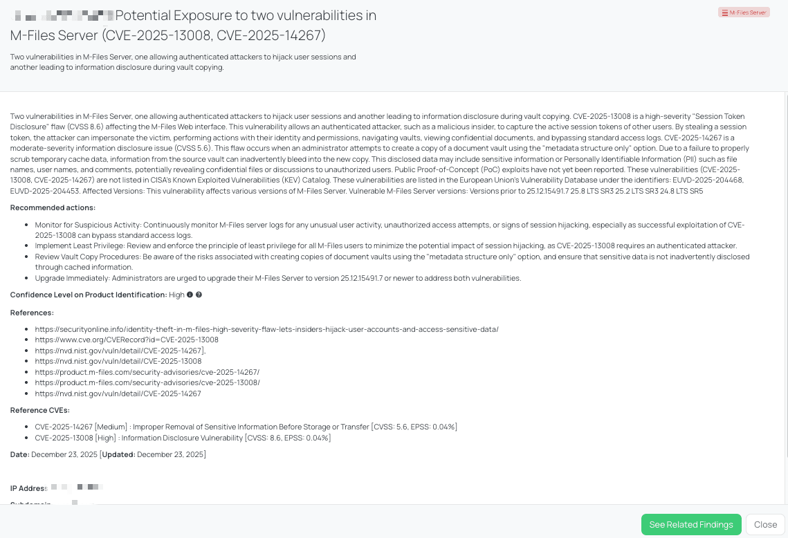 Black Kite’s M-Files Server FocusTags™ details critical insights on the event for TPRM professionals.