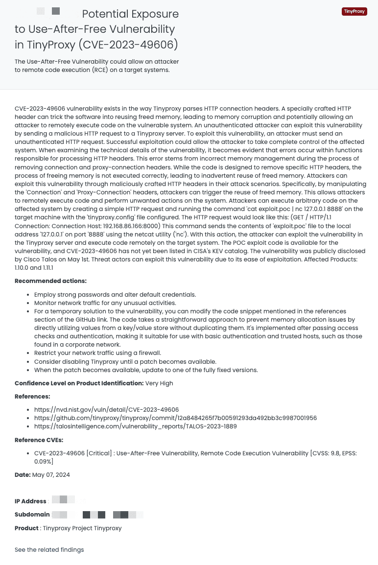 Black Kite’s Tinyproxy FocusTagTM details critical insights on the event for TPRM professionals.