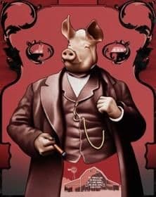 rendering of pig from orwell's animal farm