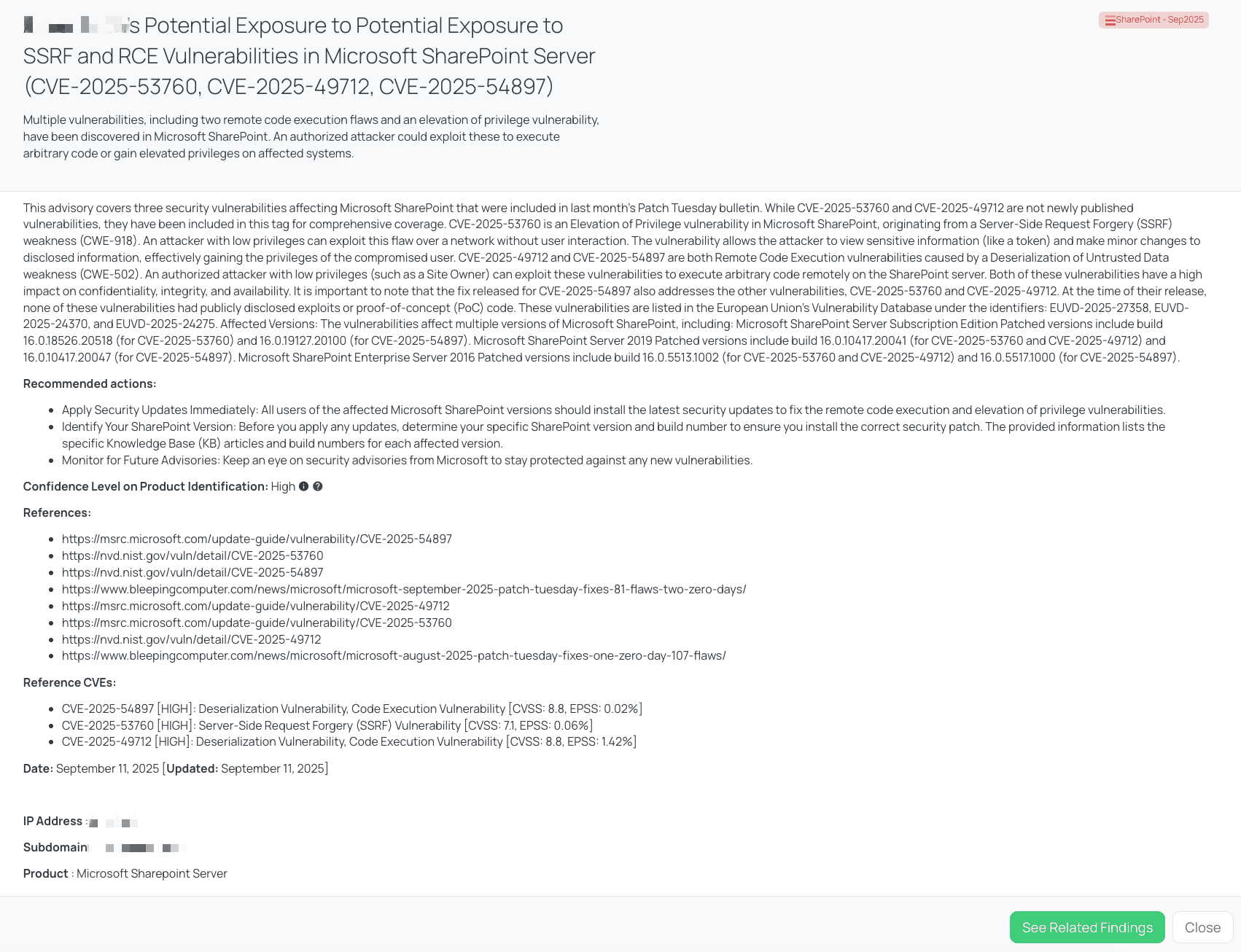 Black Kite’s SharePoint – Sep2025 FocusTagTM details critical insights on the event for TPRM professionals.
