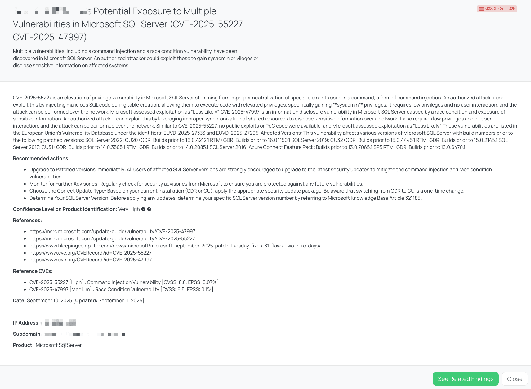 Black Kite’s MSSQL – Sep2025 FocusTagTM details critical insights on the event for TPRM professionals.