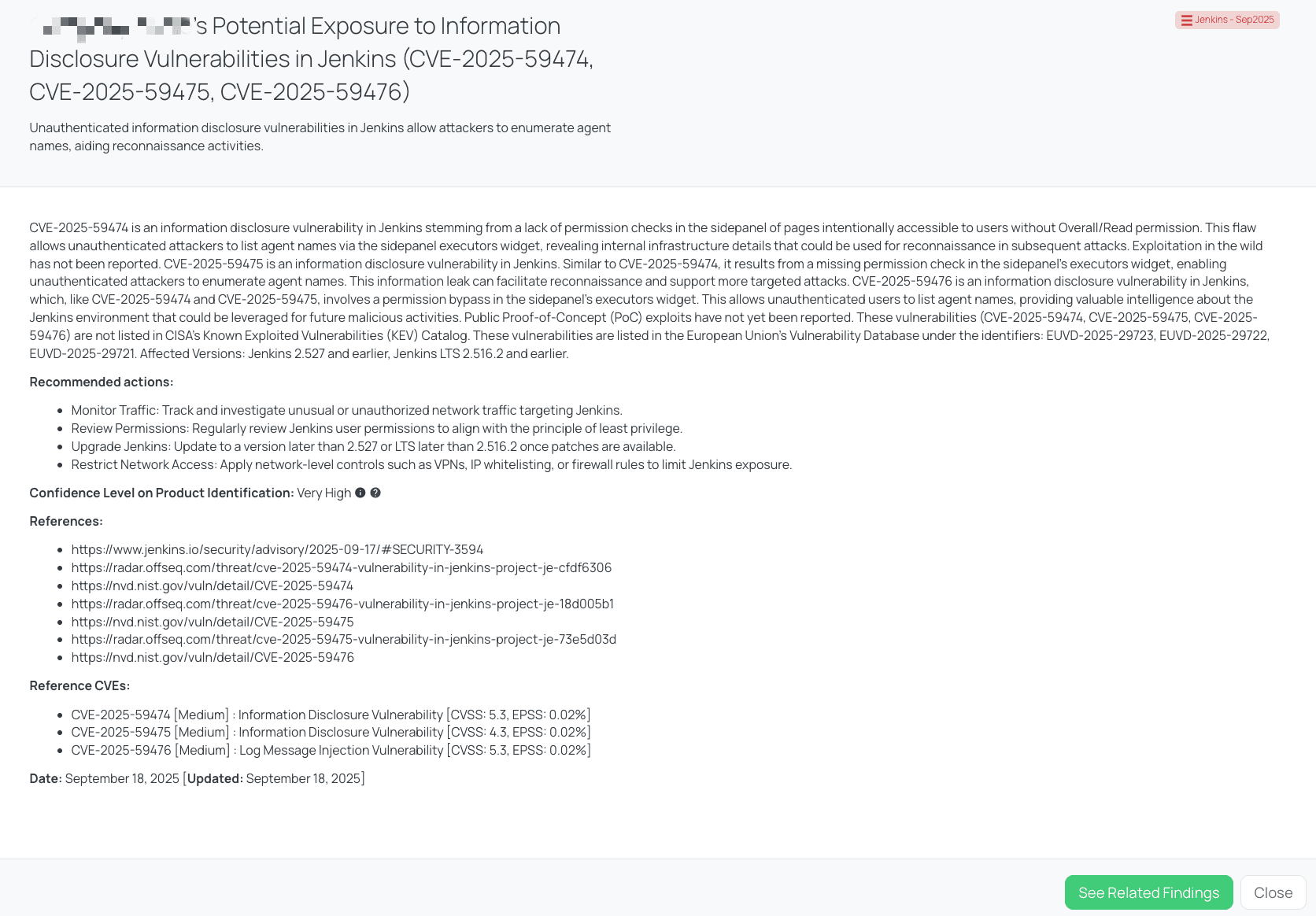 Black Kite’s Jenkins – Sep2025 FocusTagTM details critical insights on the event for TPRM professionals.