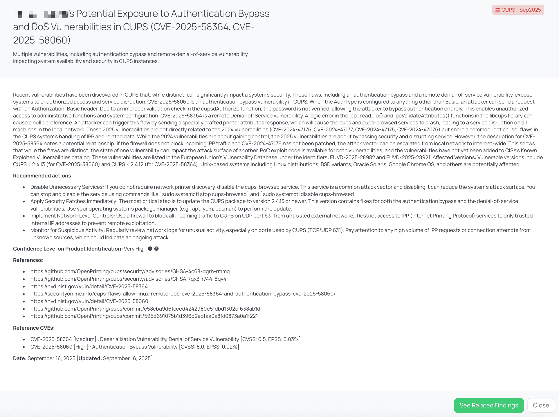 Black Kite’s CUPS – Sep2025 FocusTagTM details critical insights on the event for TPRM professionals.