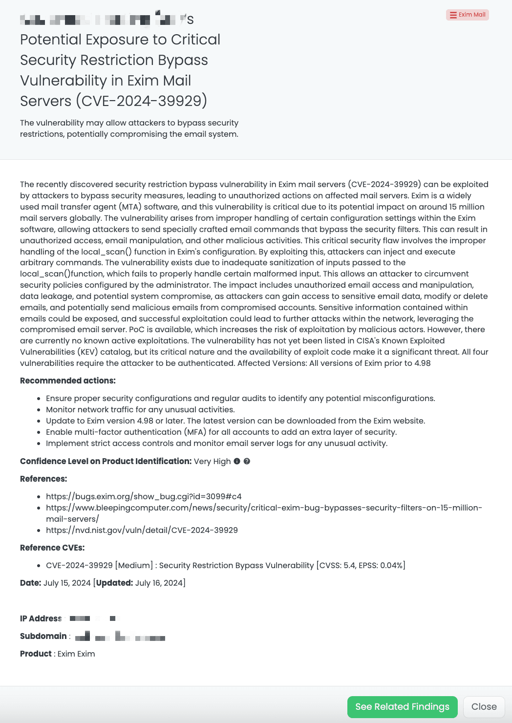 Black Kite’s Exim Mail FocusTagTM details critical insights on the event for TPRM professionals.