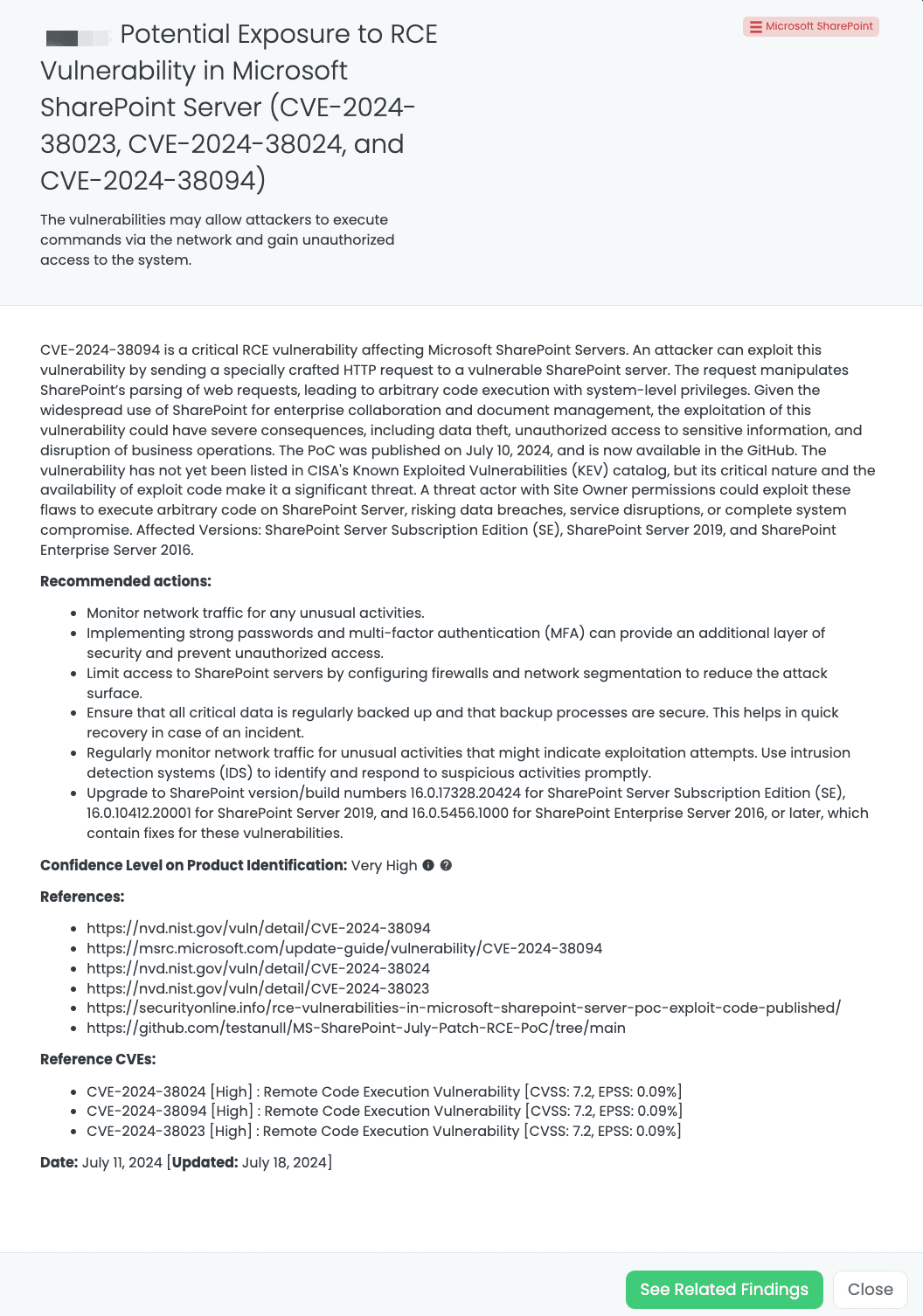 Black Kite’s Microsoft SharePoint FocusTagTM details critical insights on the event for TPRM professionals.