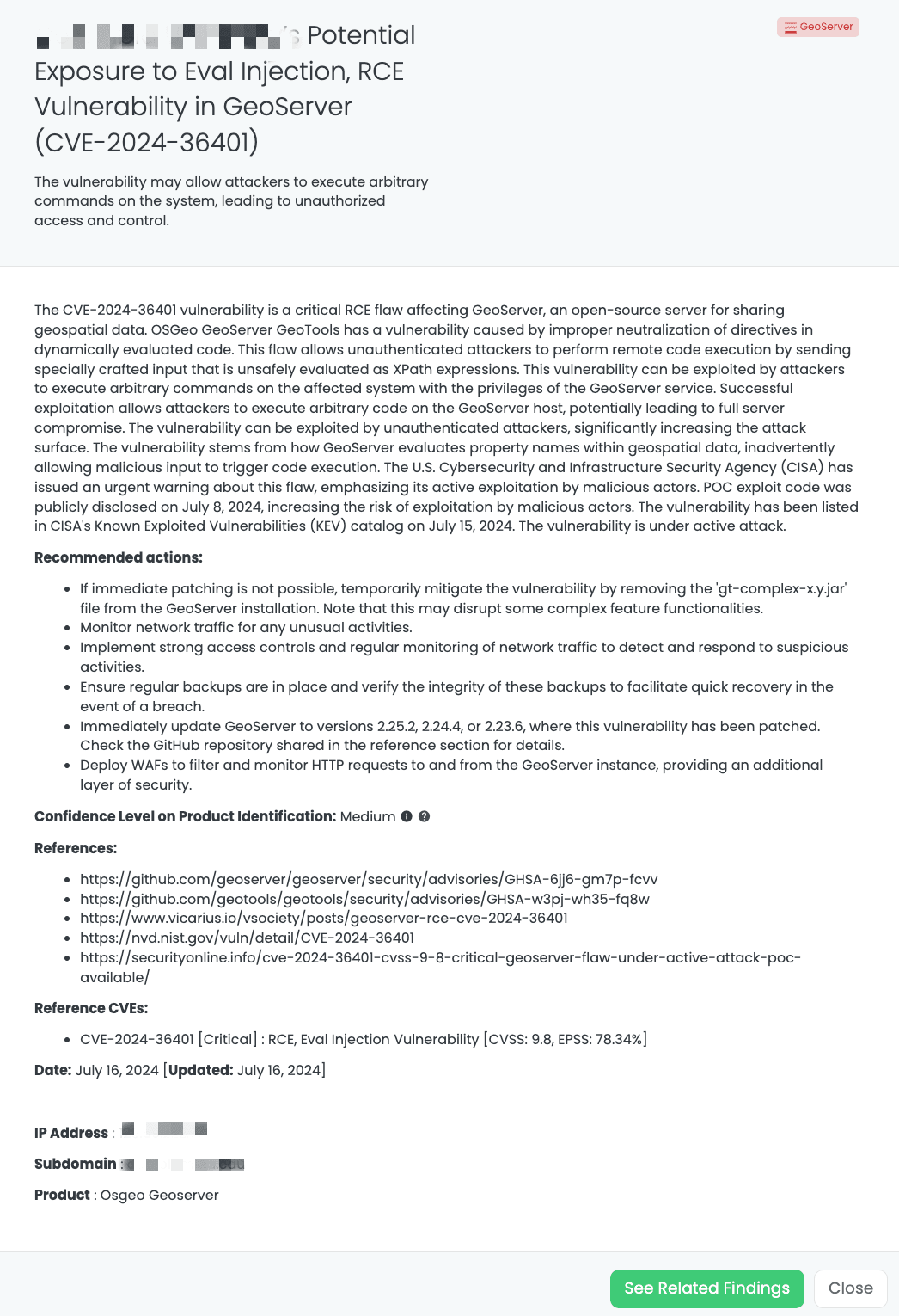 Black Kite’s GeoServer FocusTagTM details critical insights on the event for TPRM professionals.