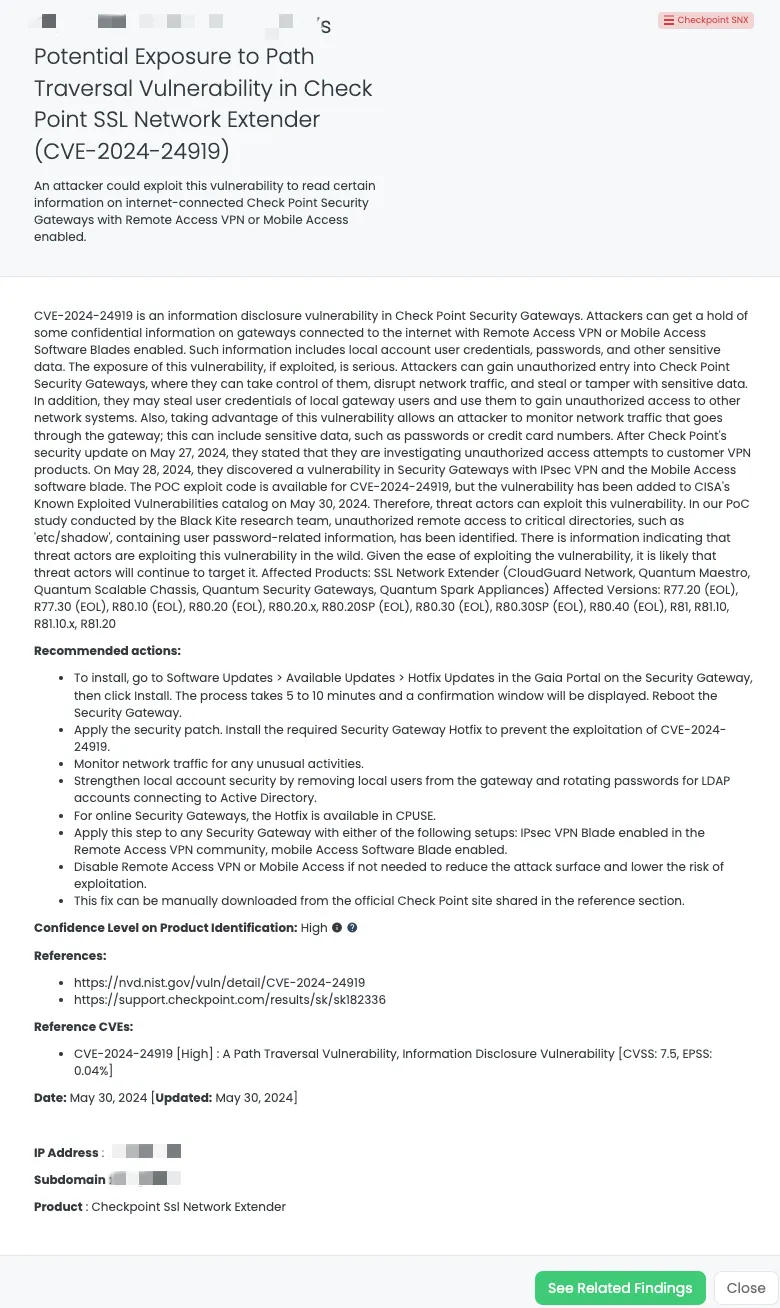 TPRM specialists can leverage insights from the CVE-2024-24919 FocusTagTM to assess and prioritize risks diligently, fortifying their defenses effectively.