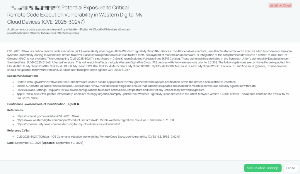 Black Kite’s WD My Cloud FocusTagTM details critical insights on the event for TPRM professionals.