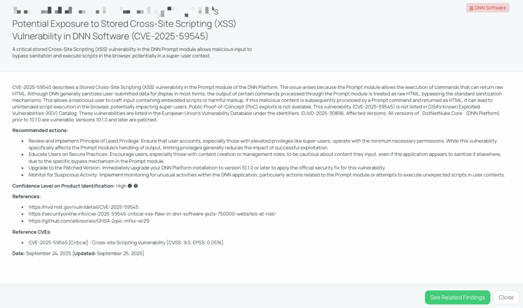 Black Kite’s DNN Software FocusTagTM details critical insights on the event for TPRM professionals.