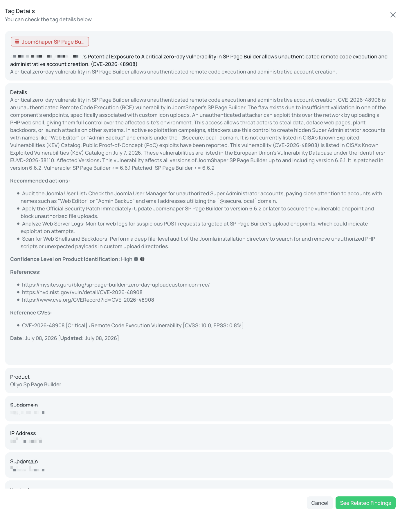 Black Kite's JoomShaper SP Page Builder FocusTag® details critical insights on the event for TPRM professionals.