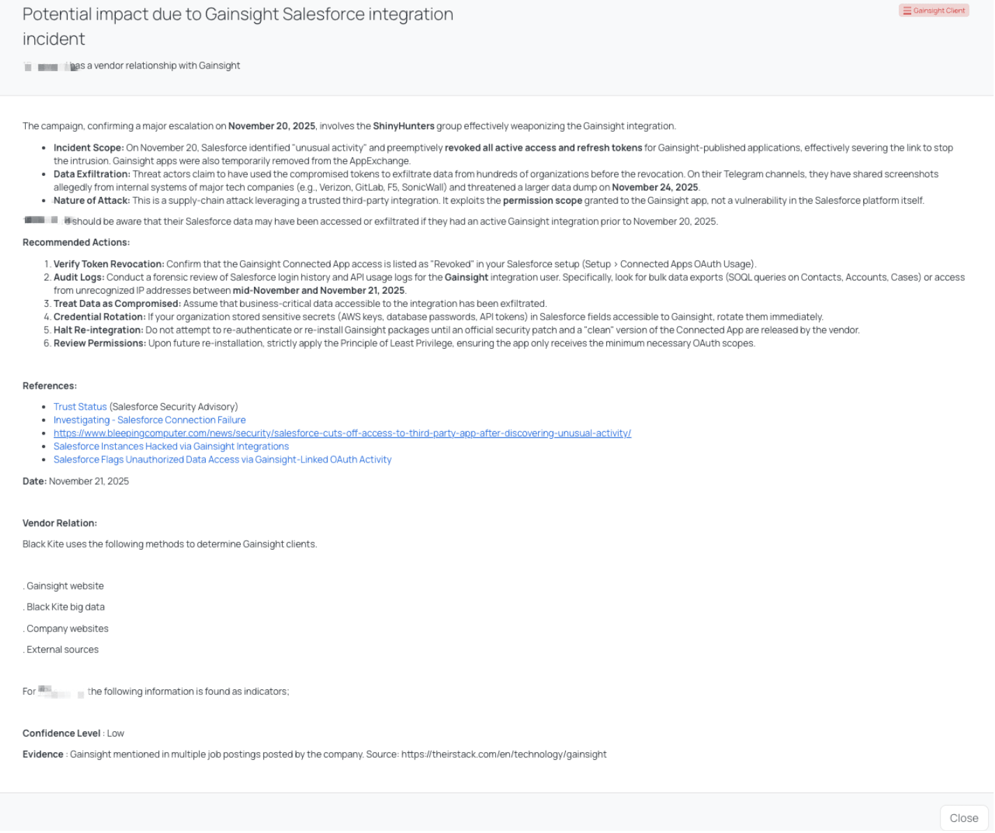 Gainsight Client