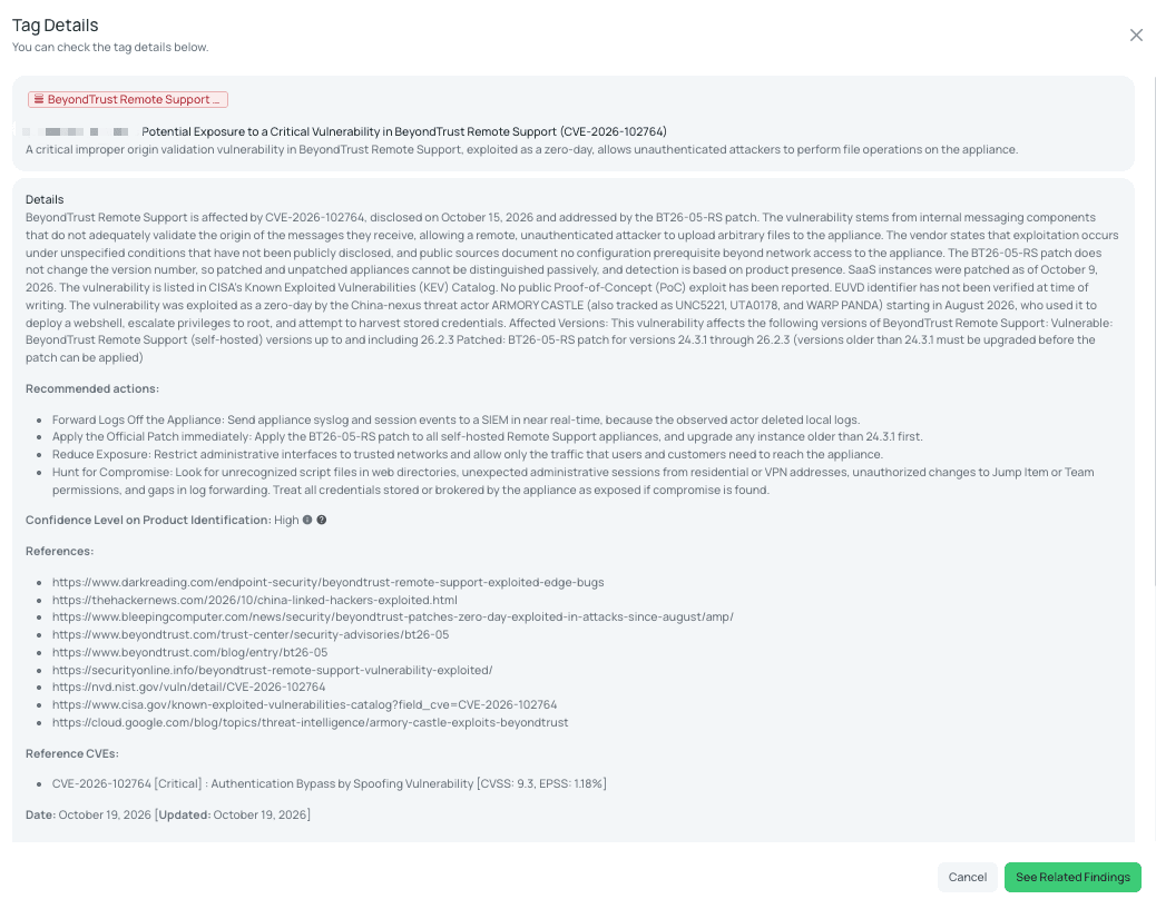 Black Kite's BeyondTrust Remote Support - Oct2026 FocusTag details critical insights for TPRM professionals