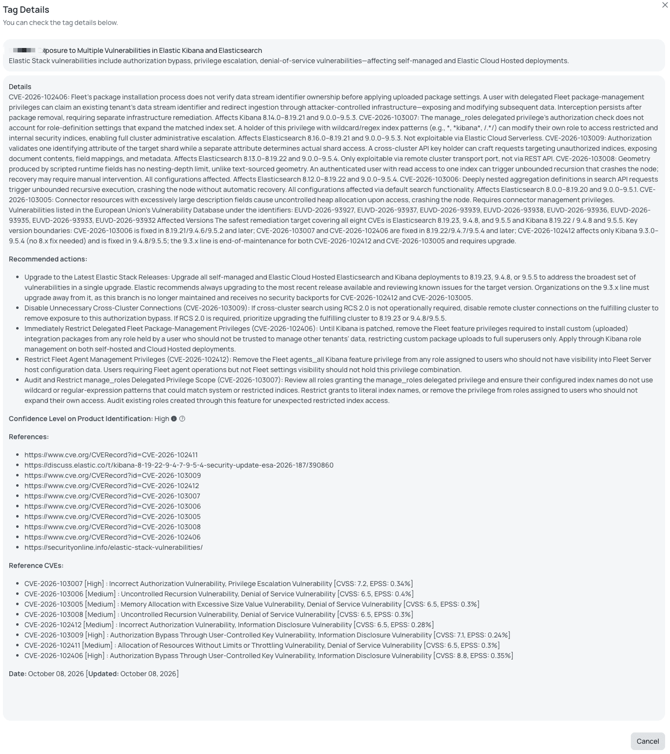 Black Kite's Elastic - Oct2026 FocusTag details critical insights for TPRM professionals
