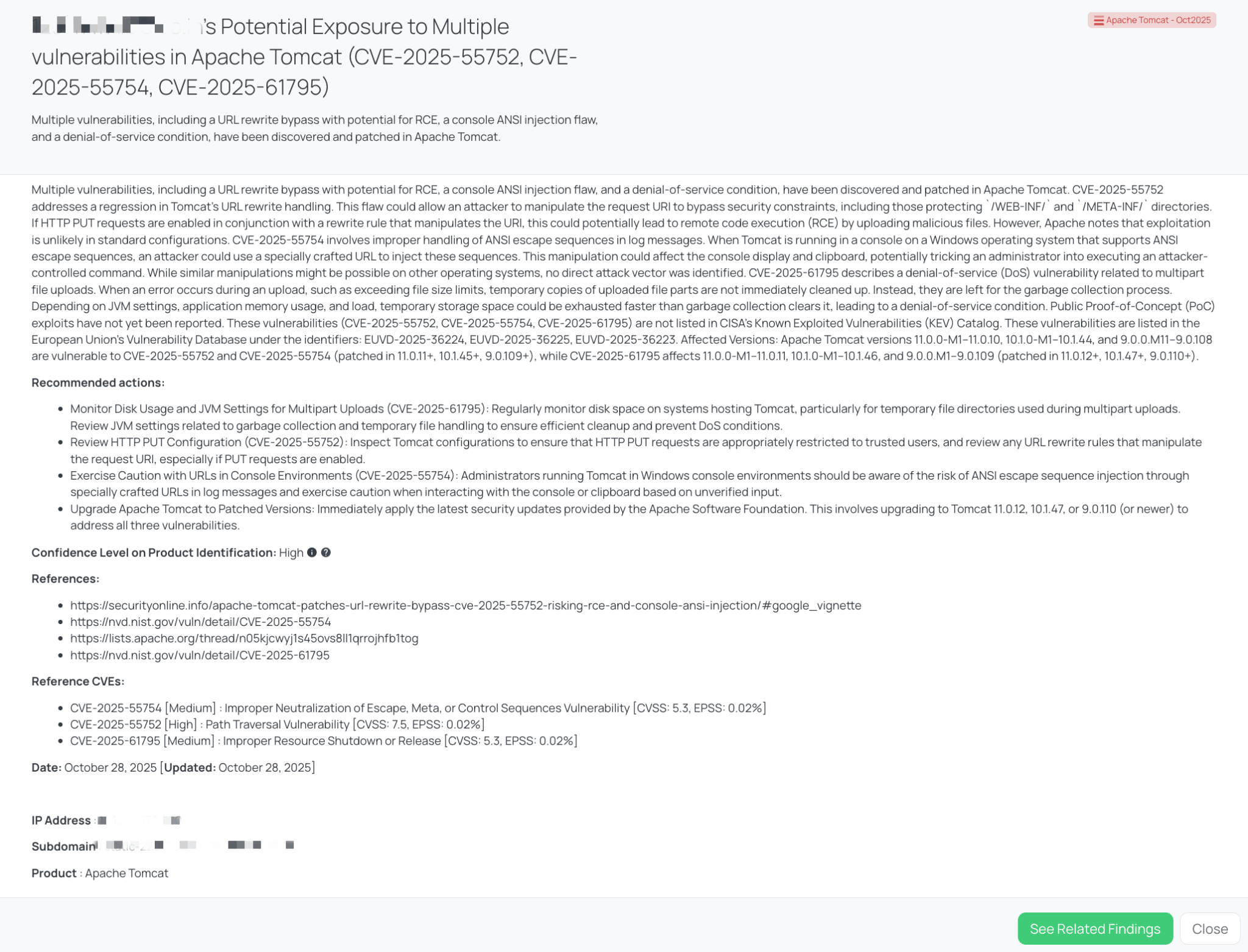 Black Kite’s Apache Tomcat – Oct2025 FocusTagTM details critical insights on the event for TPRM professionals.