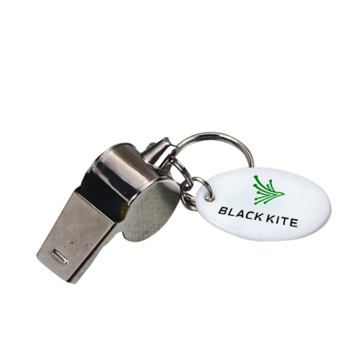 Black Kite whistle keychain