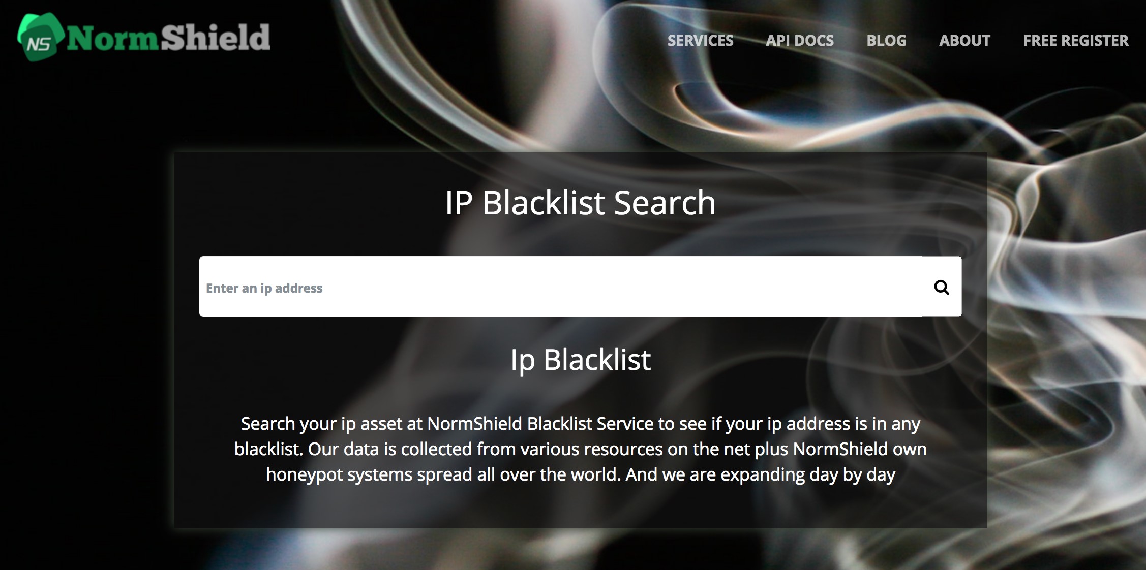 normshield ip blacklist service